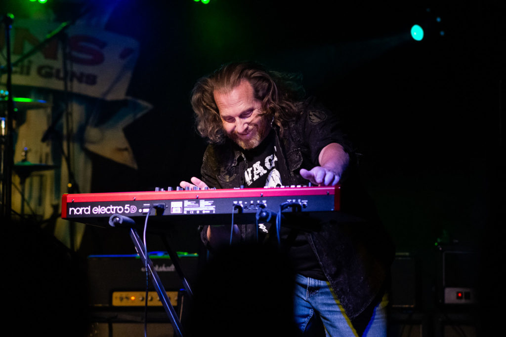 Dave Runyan on keyboard playing live with Michigan band Derailed