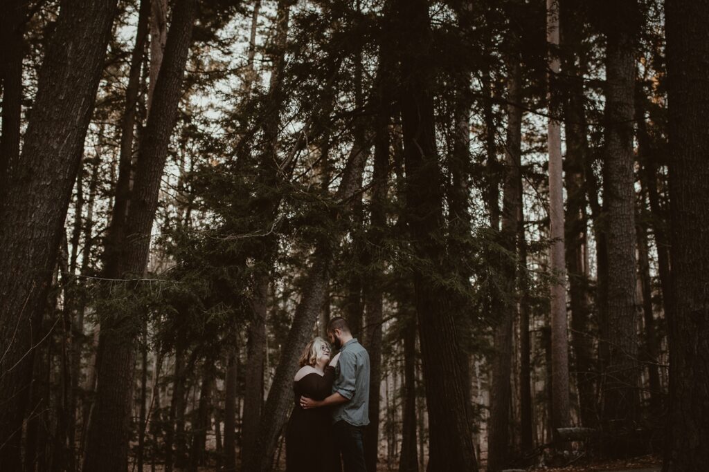 Engagement in the Forest of Hartwick Pines in Grayling, MI