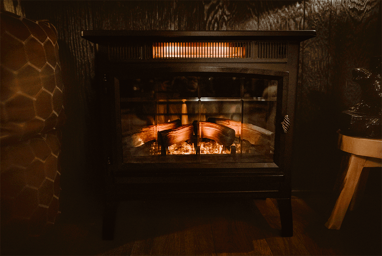 Flickering fire place gif.
