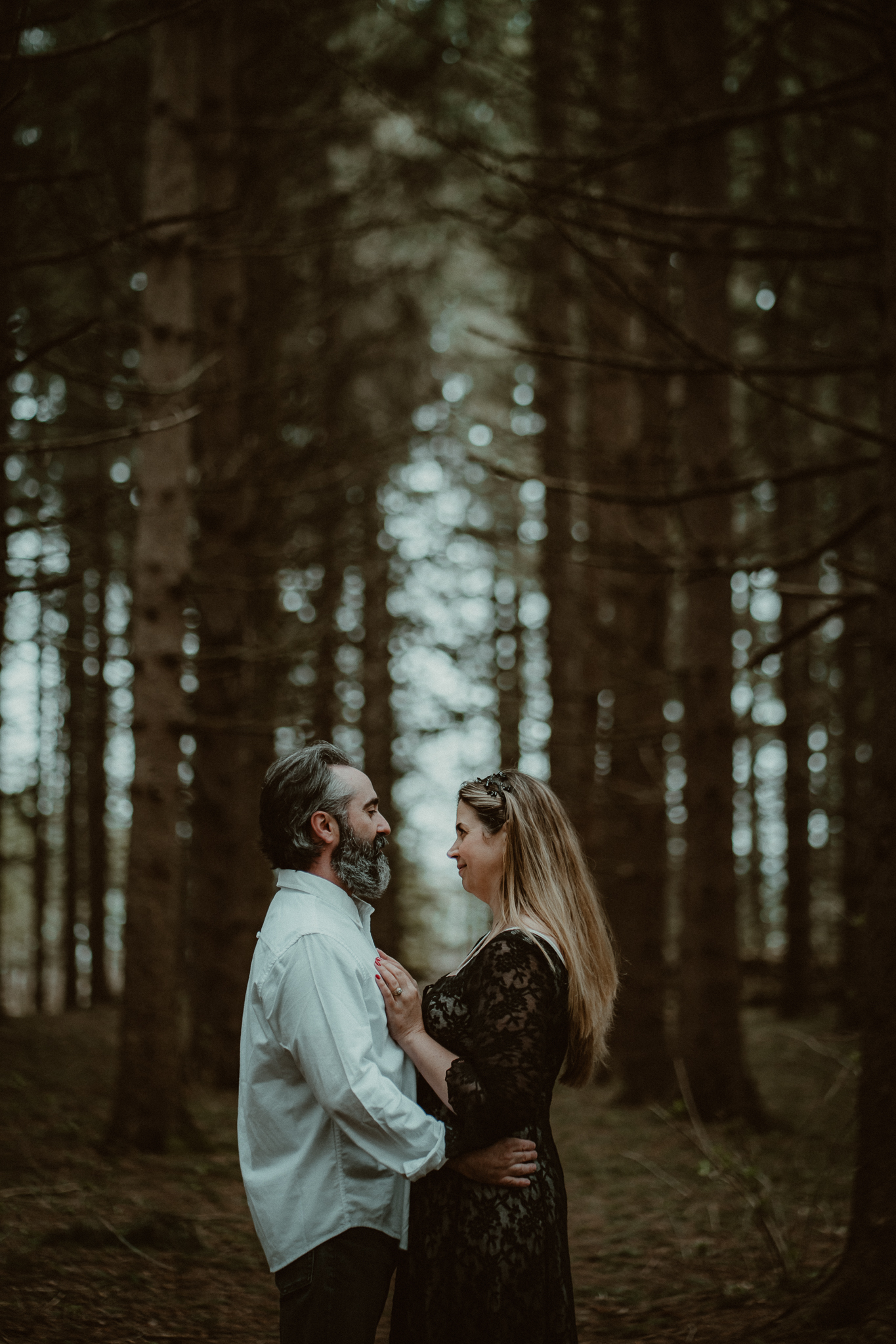 Quiet Elopement in the forests of Traverse City, Michigan.